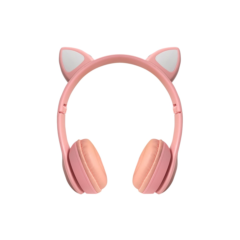 LED Glowing Cat Ear Wireless Over Ear Headphones Foldable Bluetooth Headset