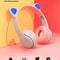 LED Glowing Cat Ear Wireless Over Ear Headphones Foldable Bluetooth Headset