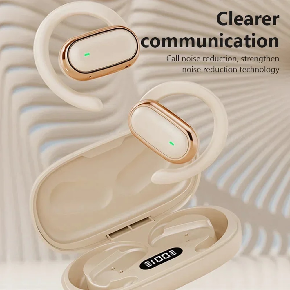 OWS Sport Bluetooth Earbuds Wireless Headphones Hi Fi Stereo Waterproof Earphones with Mic Long Battery Life & Universal