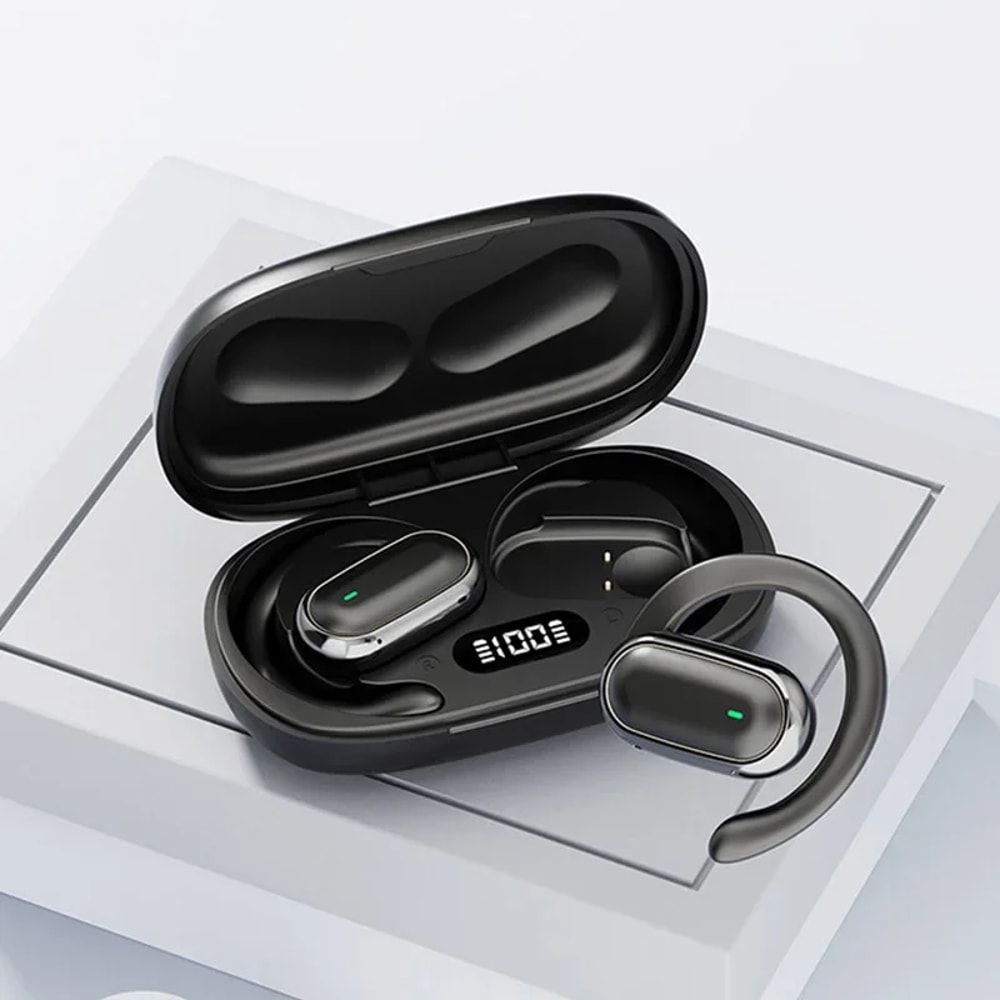 OWS Sport Bluetooth Earbuds Wireless Headphones Hi Fi Stereo Waterproof Earphones with Mic Long Battery Life & Universal