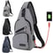 USB Charging Sling Bag For Men Anti Theft Chest Crossbody Travel Bag 0