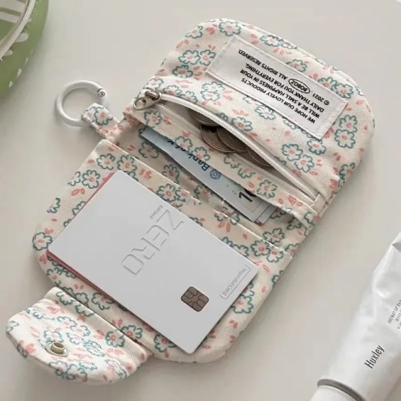 Floral Korean Fashion Wallet Cute Small Student Coin Purse Portable Card Holder 1