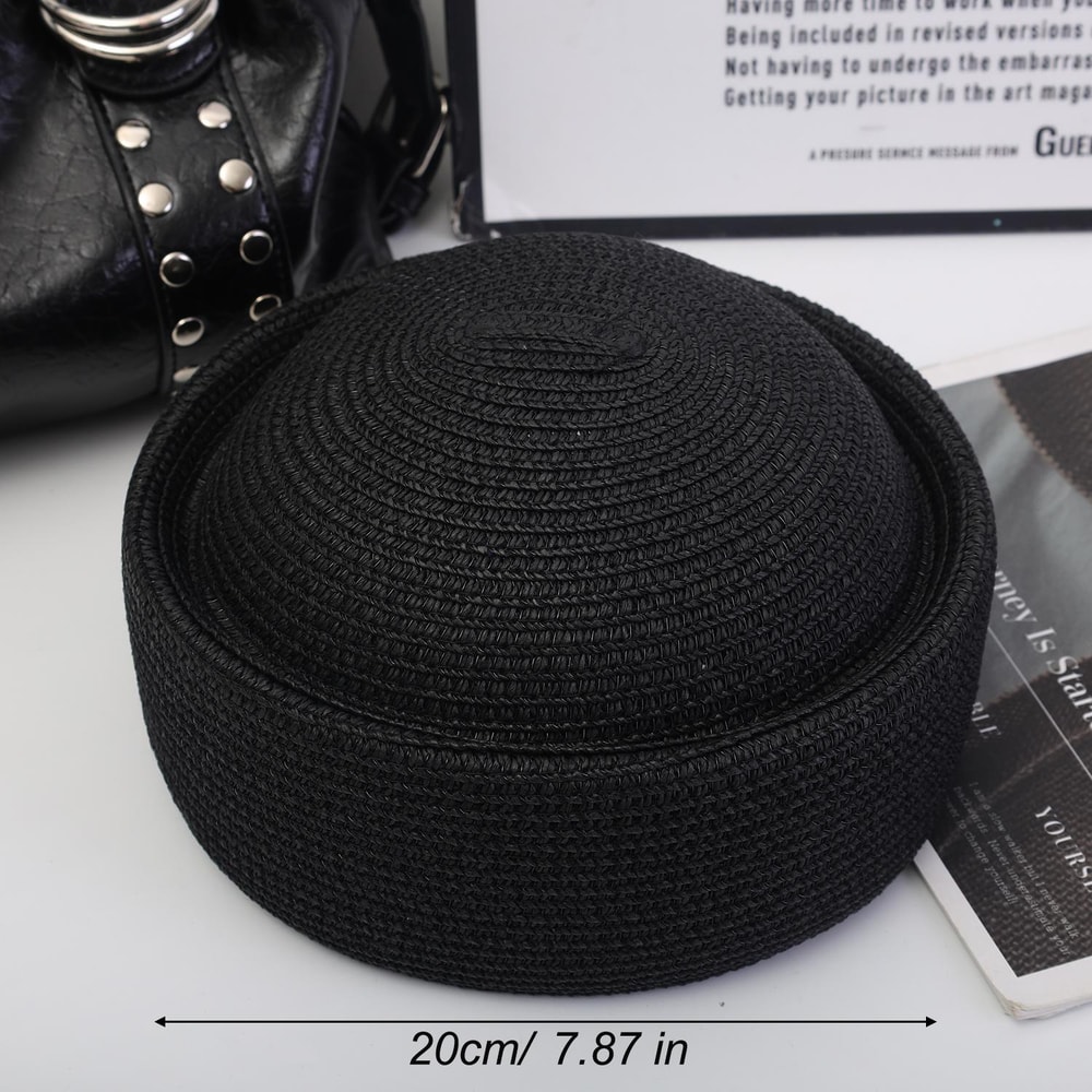 Breathable Raffia Summer Sun Hat for Beach & Travel Unisex Sailor & Beret Style