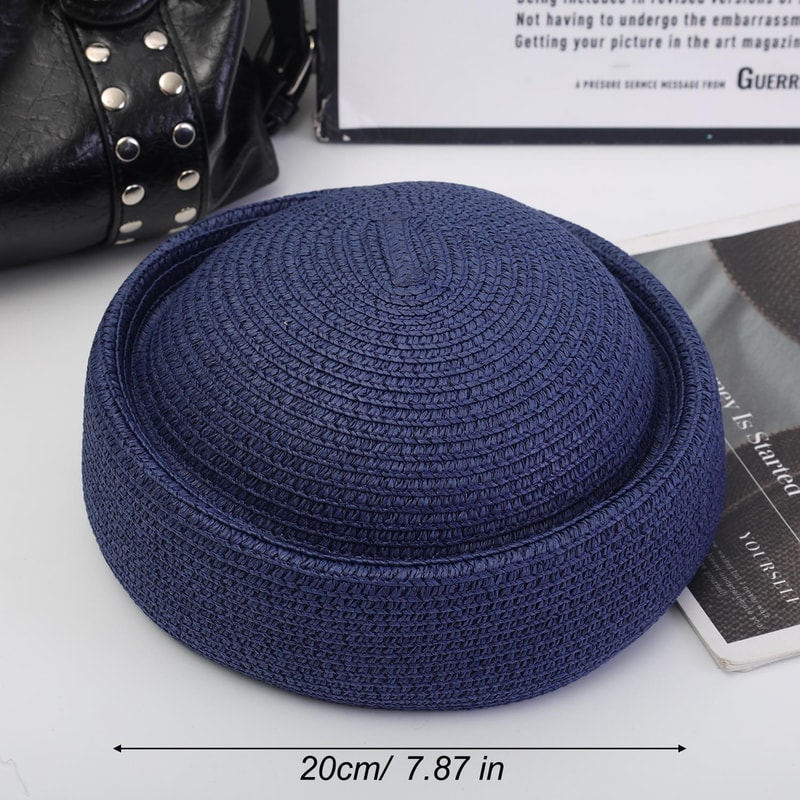 Breathable Raffia Summer Sun Hat for Beach & Travel Unisex Sailor & Beret Style