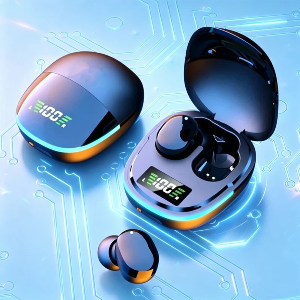 Wireless Earbuds with Mic LED Display Sport Bluetooth Earphones