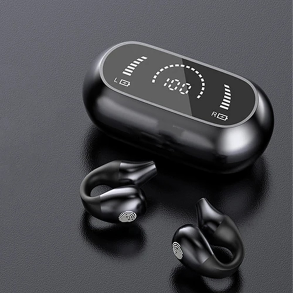 Clip On Wireless Bluetooth Earbuds With Power Display And Mic 5