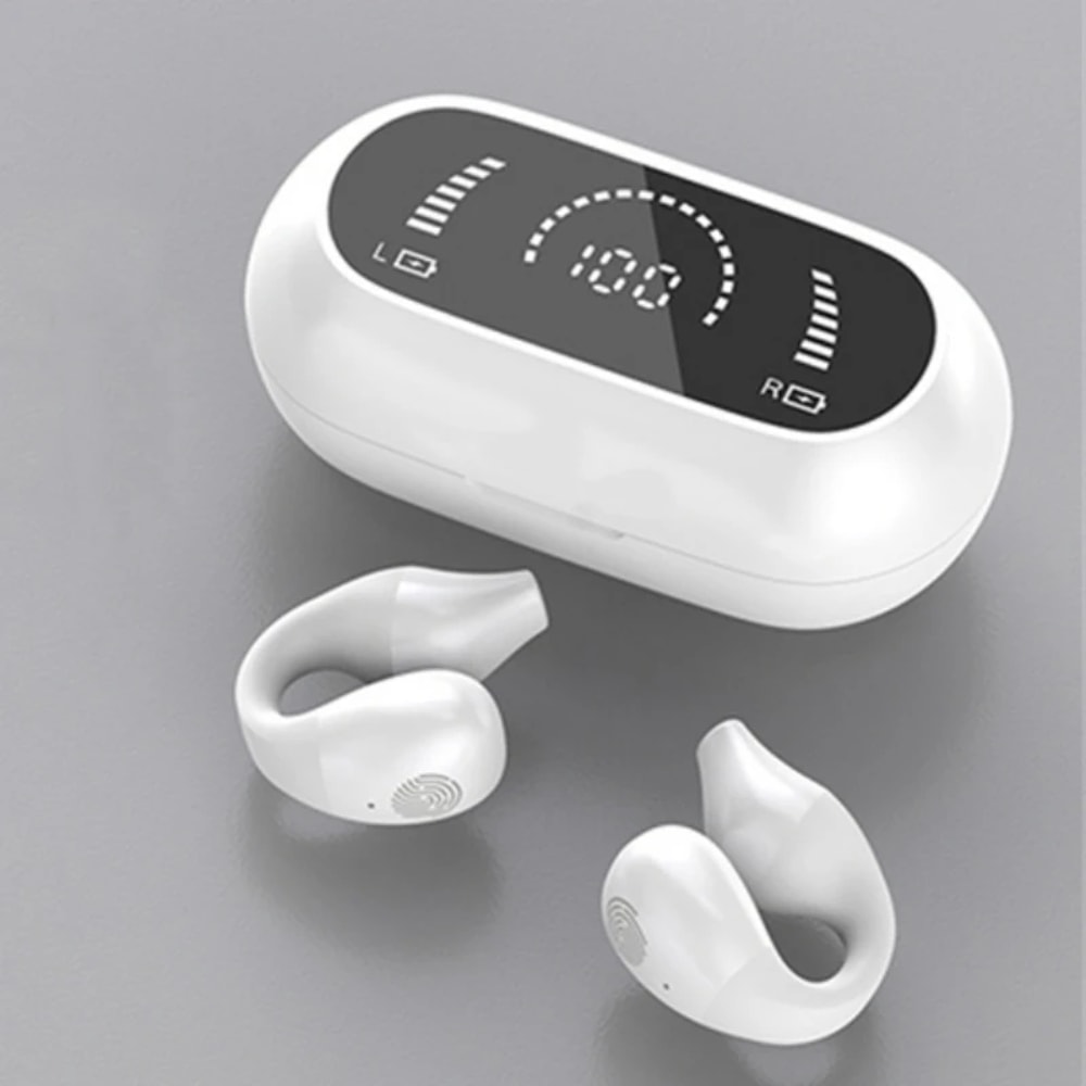 Clip On Wireless Bluetooth Earbuds With Power Display And Mic 6