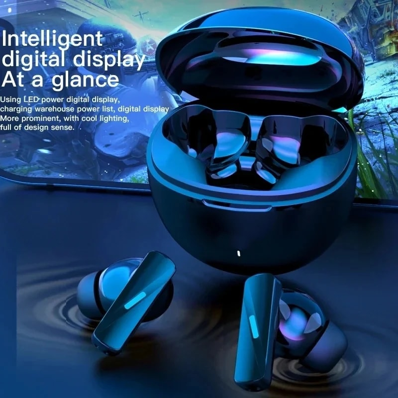 Wireless Bluetooth Earbuds With Touch Controls LED Power Display Hi Fi Stereo Earbuds With Mic 3
