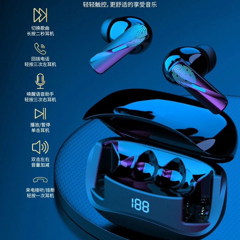 Hi Fi Stereo Bluetooth Earbuds True Wireless Earphones With HD Mic 2