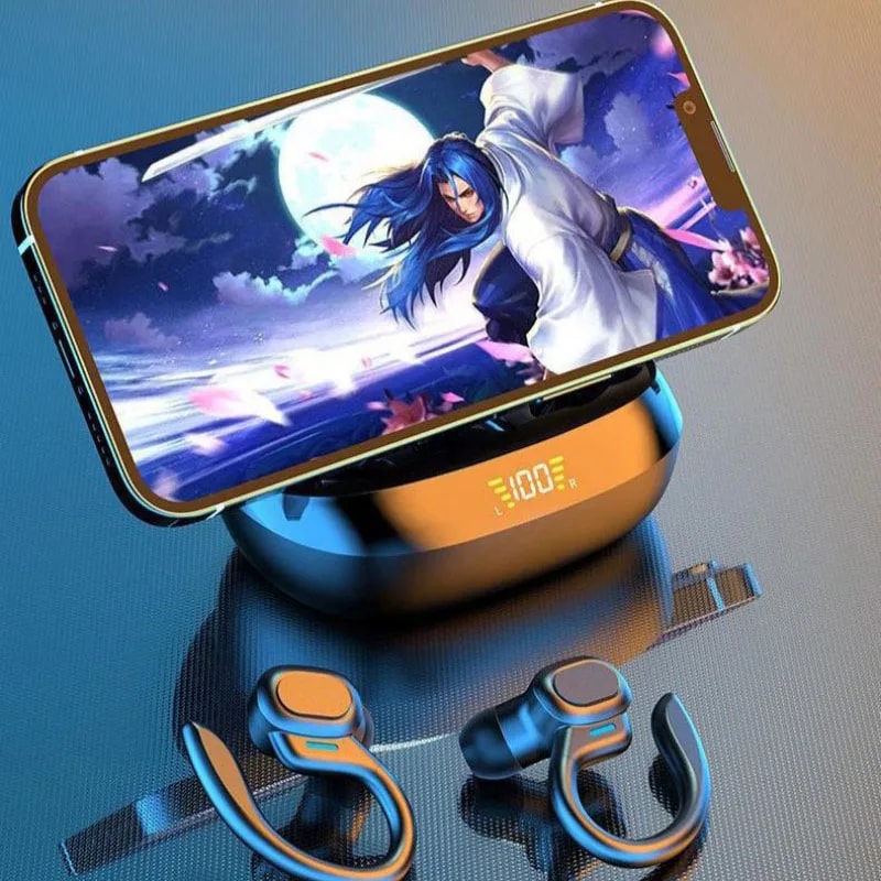 Wireless Bluetooth Earphones With ANC Noise Cancellation Ear Hook Comfort 1