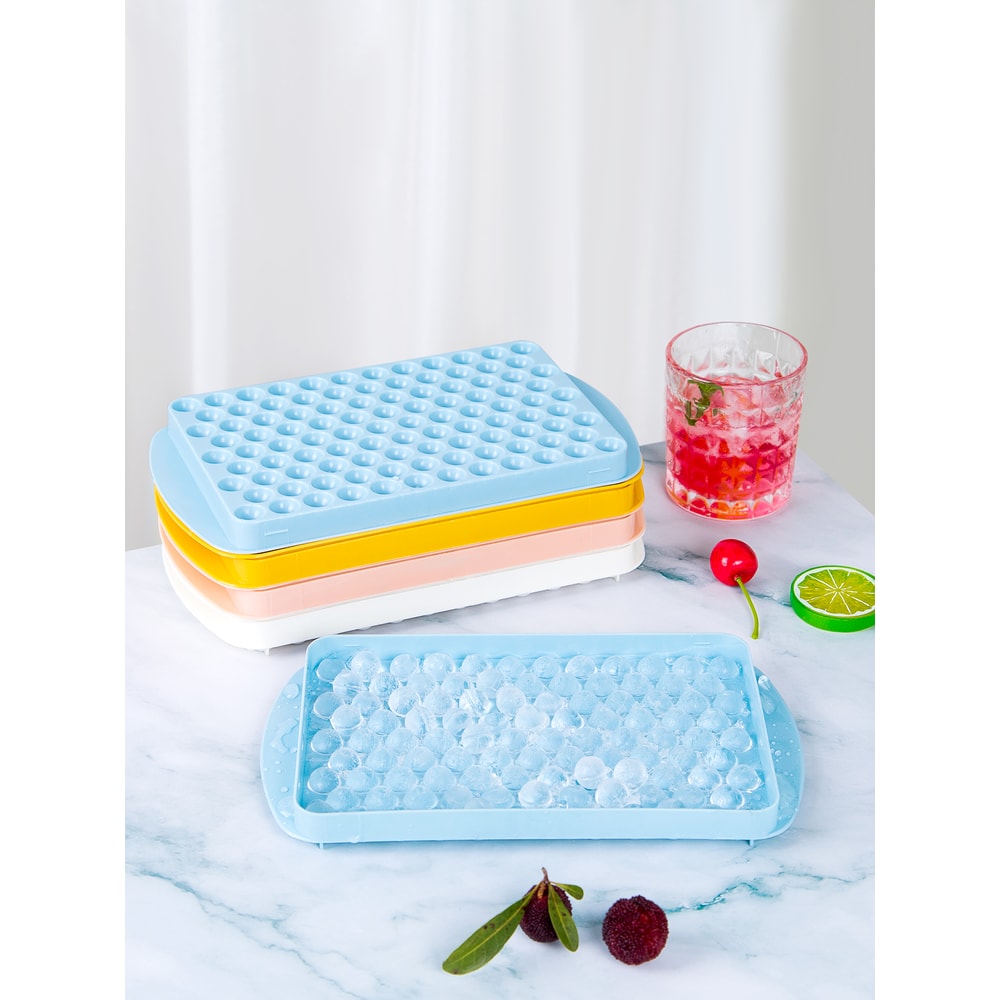 Premium Silicone Ice Cube Tray Cube Stackable Ice Molds With Lid 0