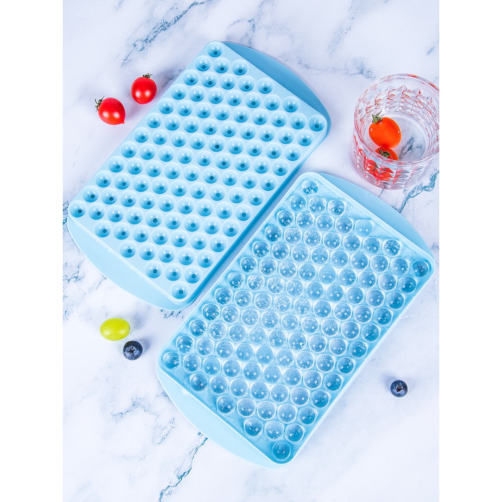 Premium Silicone Ice Cube Tray Cube Stackable Ice Molds With Lid 3