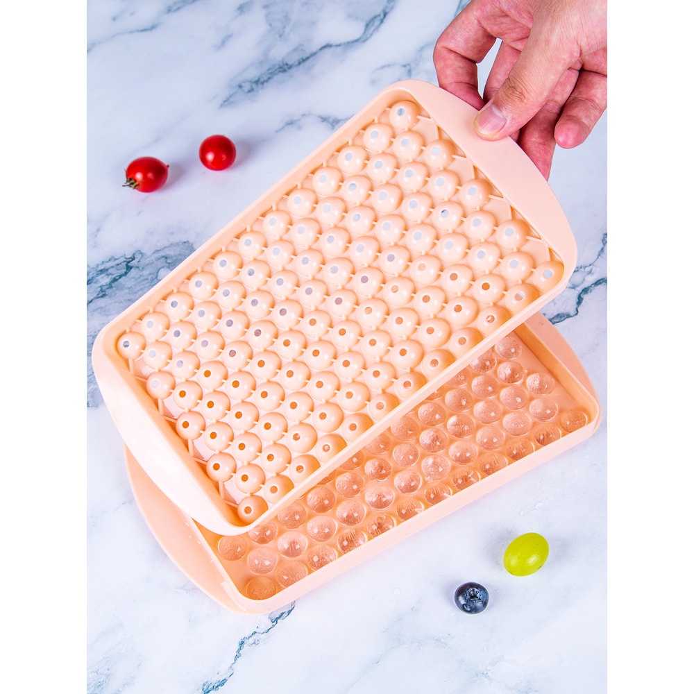 Premium Silicone Ice Cube Tray Cube Stackable Ice Molds With Lid 6