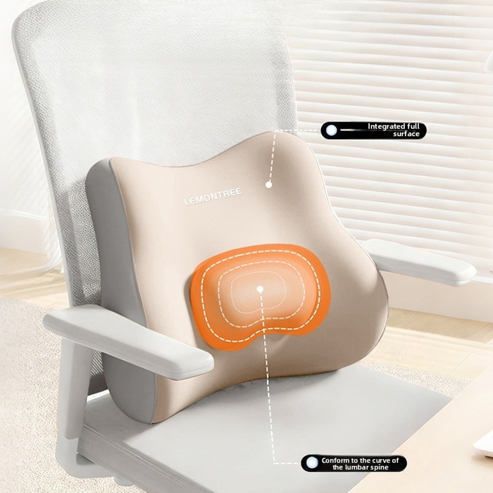 Ergonomic Lumbar Support Pillow Memory Foam Back Cushion For Office Chair Posture Support 2