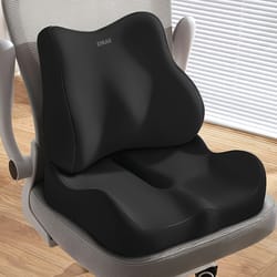 premium memory foam seat cushion with lumbar support pillow ergonomic seat cushion for car & office chair comfort
