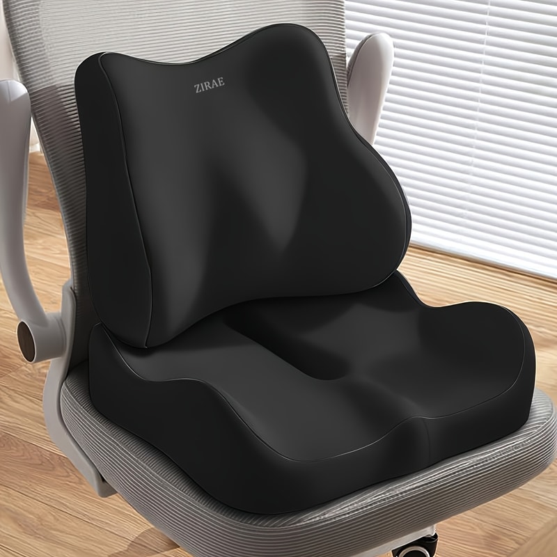 Premium Memory Foam Seat Cushion With Lumbar Support Pillow Ergonomic Seat Cushion For Car Office 0