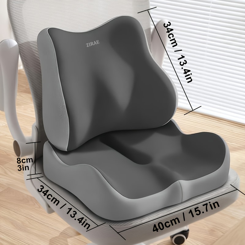 Premium Memory Foam Seat Cushion With Lumbar Support Pillow Ergonomic Seat Cushion For Car Office 3
