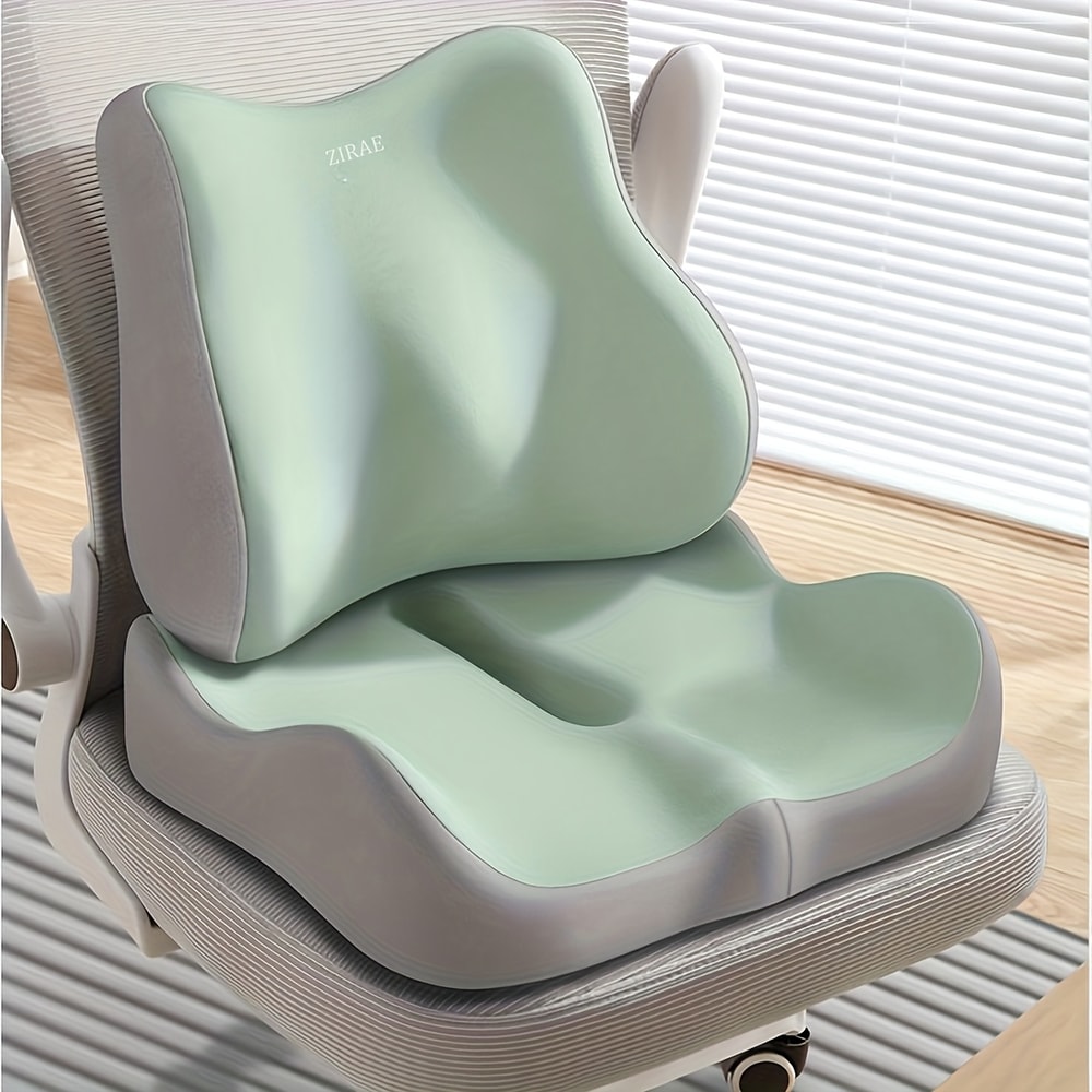 Premium Memory Foam Seat Cushion With Lumbar Support Pillow Ergonomic Seat Cushion For Car Office 6