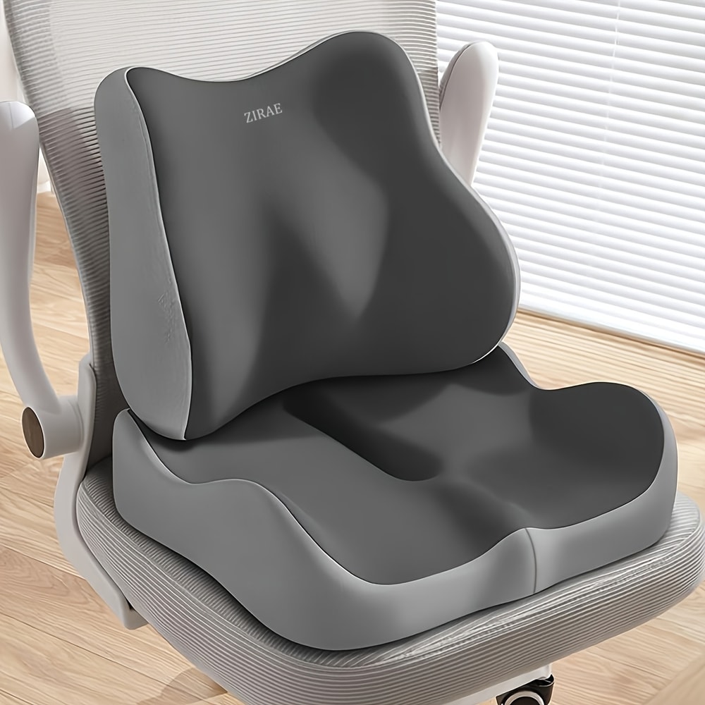 Premium Memory Foam Seat Cushion With Lumbar Support Pillow Ergonomic Seat Cushion For Car Office 7