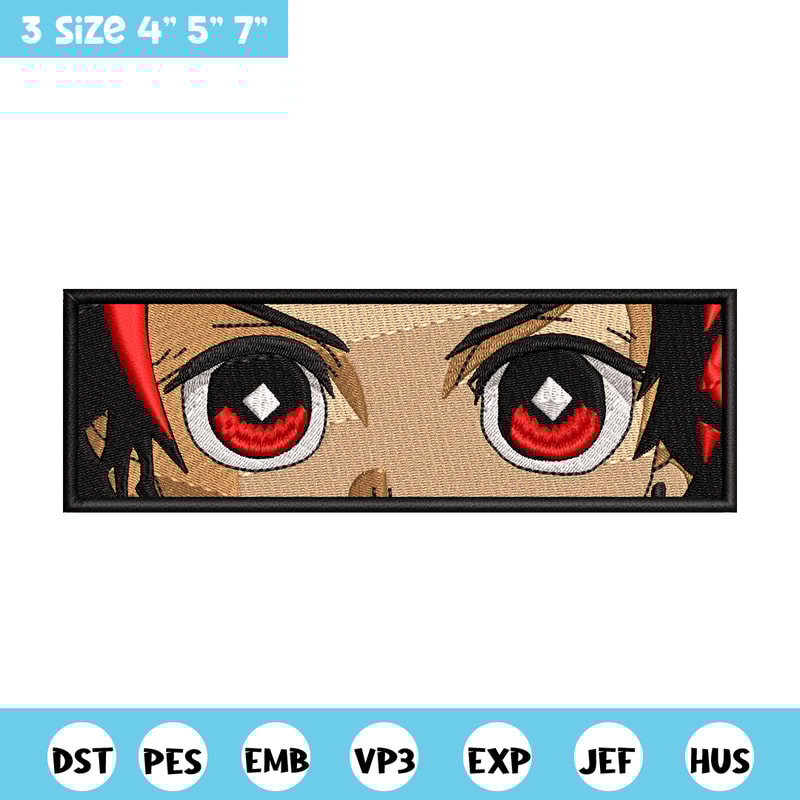 Tanjiro eyes embroidery design, Kimetsu no Yaiba embroidery, Nike design, anime design, anime shirt, Digital download.jpg
