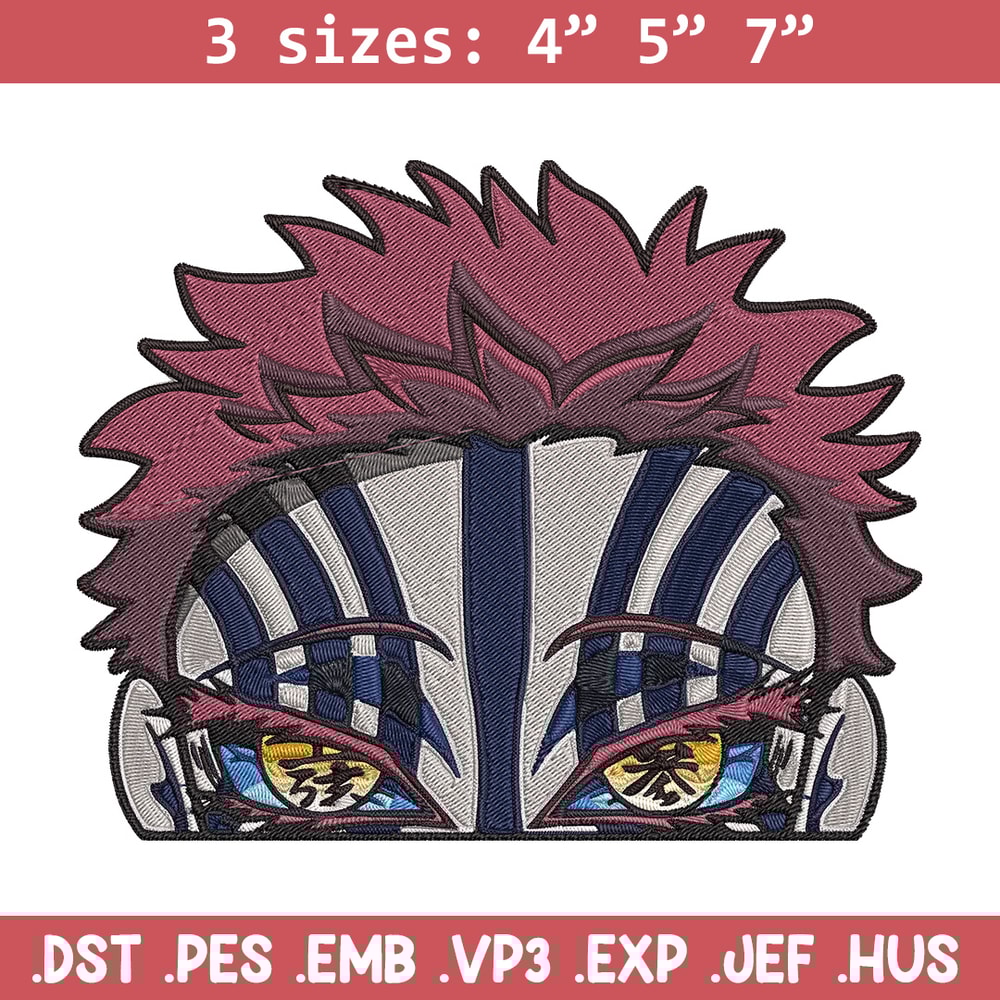 Akaza Embroidery Design, Demon slayer Embroidery, Embroidery File, Anime Embroidery, Anime shirt, Digital download.jpg