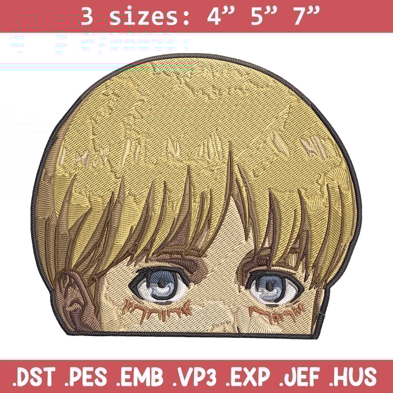 Armin Peeker Embroidery Design, Aot Embroidery, Embroidery File, Anime Embroidery, Anime shirt, Digital download..jpg
