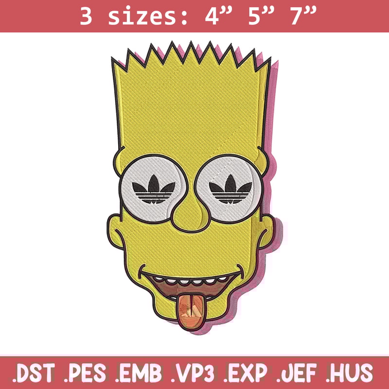 Bart x adidas Embroidery Design, Simpson Embroidery, Embroidery File, Adidas Embroidery, Anime shirt, Digital download.jpg