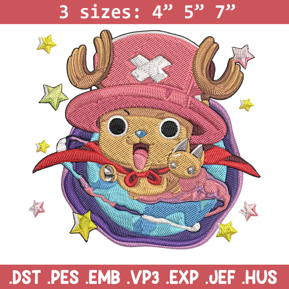 Chopper cute Embroidery Design,One piece Embroidery, Embroidery File, Anime Embroidery, Anime shirt, Digital download.jpg