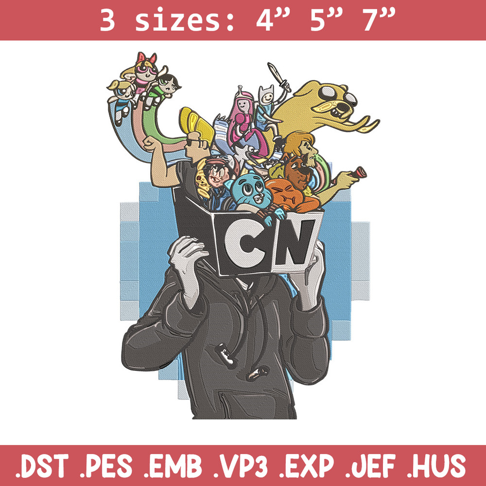 CN character Embroidery Design, CN cartoon Embroidery, Embroidery File, Anime Embroidery, Anime shirt, Digital download.jpg