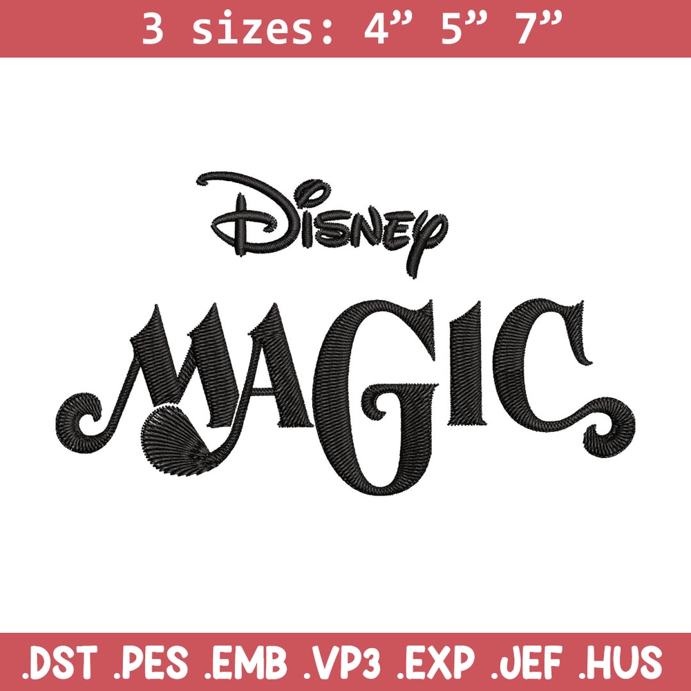 Disney Magic Embroidery Design, Disney logo Embroidery, Embroidery File, Embroidery design, Digital download..jpg