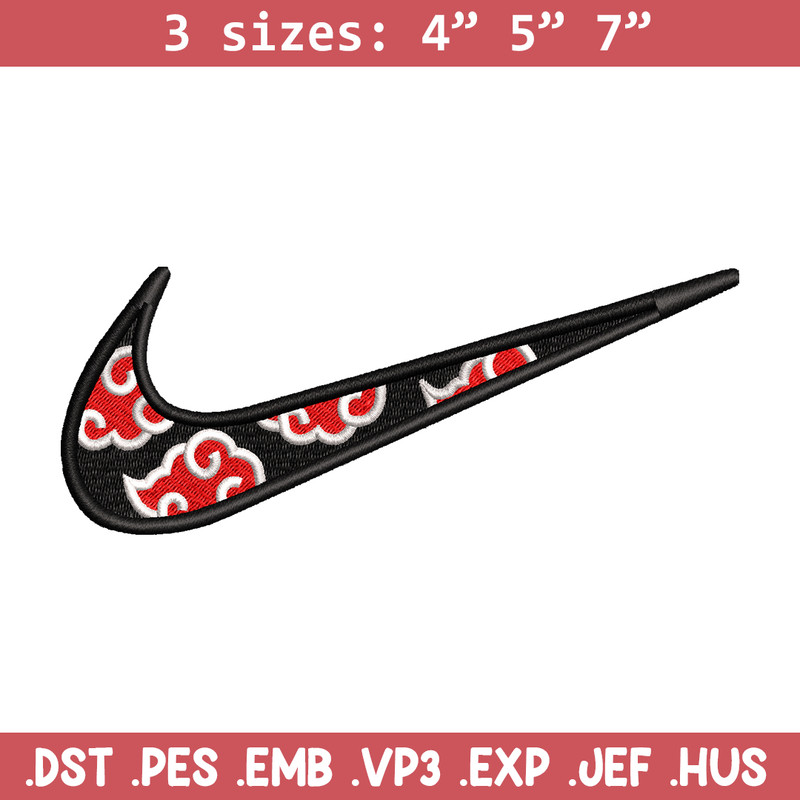 Akatsuki Nike embroidery design, Naruto embroidery, Nike design, anime design, anime shirt, Digital download.jpg
