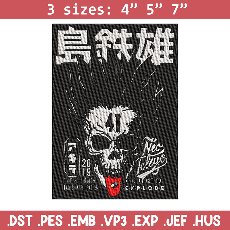 Akira 41 Poster Embroidery Design, Akira Embroidery, Embroidery File,Anime Embroidery, Anime shirt, Digital download..jpg
