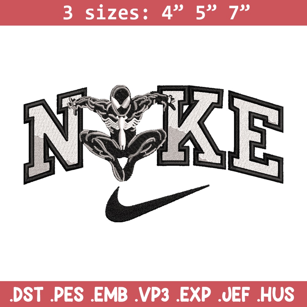 Black Spiderman Nike embroidery design, Black Spiderman embroidery, Nike design, movie design, Digital download.jpg