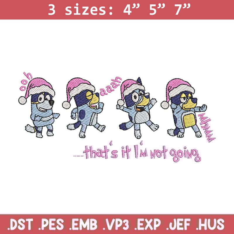 Bluey dance embroidery design, Bluey embroidery, Chrismas design, Embroidery file, Embroidery shirt,Digital download.jpg