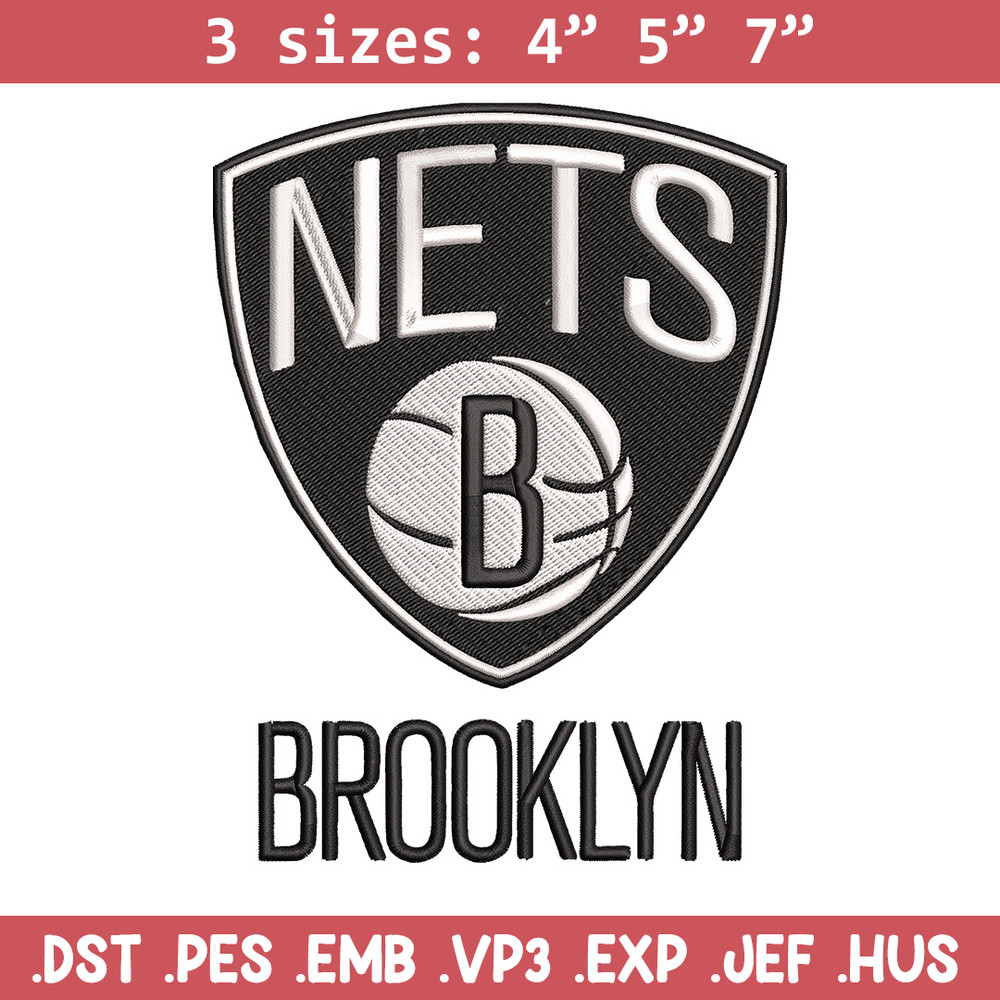 Brooklyn Nets logo embroidery design,NBA embroidery,Sport embroidery, Logo sport embroidery, Embroidery design..jpg