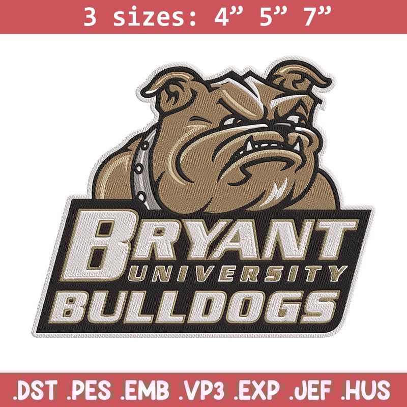 Bryant Bulldogs mascot embroidery design, NEC embroidery,Sport embroidery, logo sport embroidery, Embroidery design.jpg