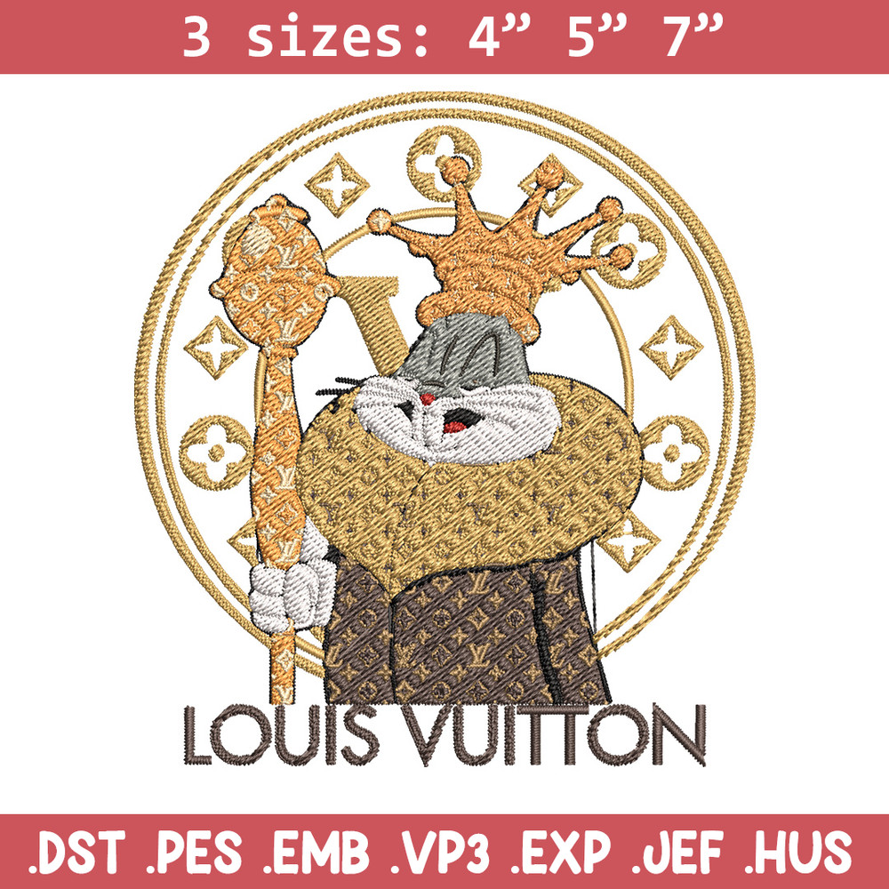 Bunny cartoon lv Embroidery Design, Lv Embroidery, Embroidery File, Brand Embroidery, Logo shirt, Digital download.jpg