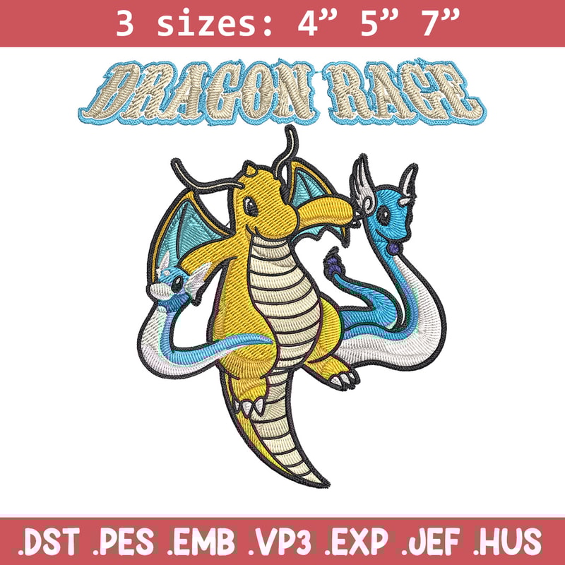 Dragonite Embroidery Design, Pokemon Embroidery, Embroidery File, Anime Embroidery,Anime shirt, Digital download.jpg