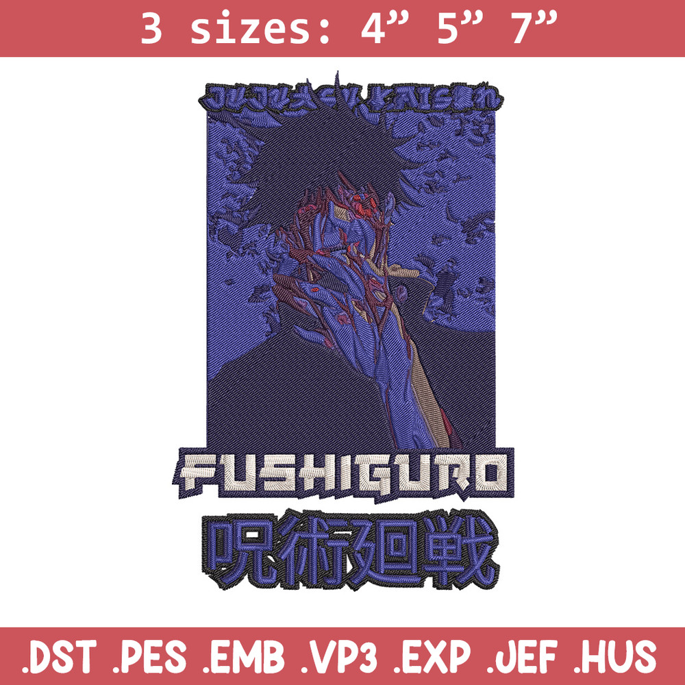 Fushiguro Embroidery Design,Jujutsu Embroidery, Embroidery File, Anime Embroidery, Anime shirt, Digital download.jpg