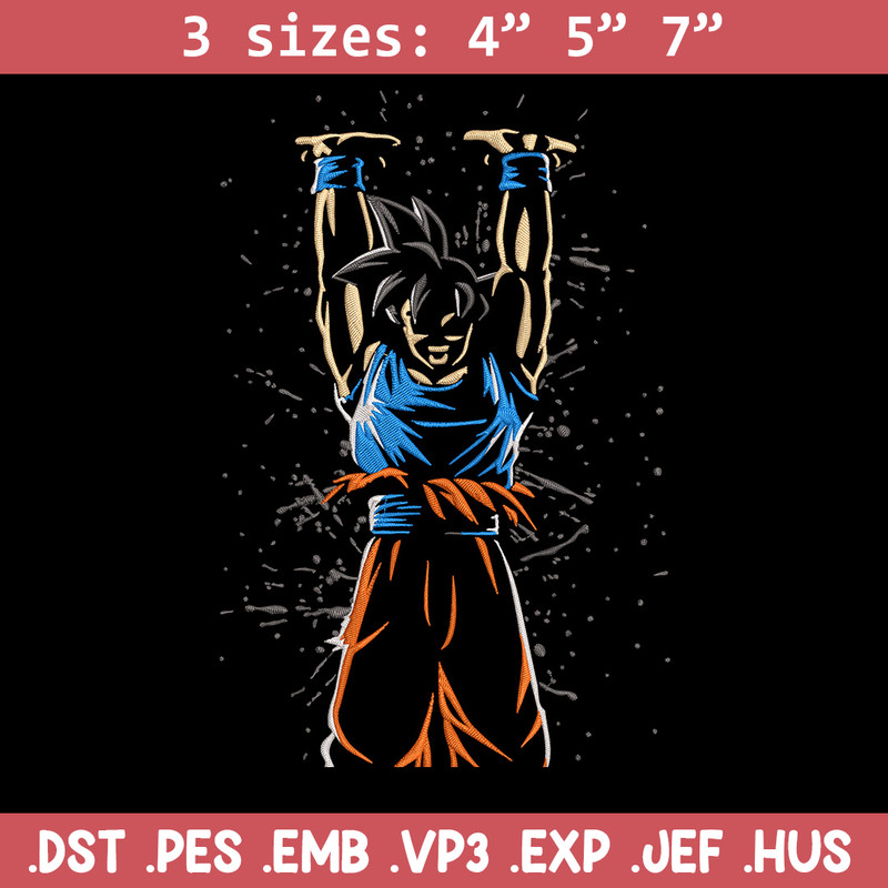 Goku genkidama Embroidery Design, Dragonball Embroidery,Embroidery File, Anime Embroidery, Anime shirt, Digital download.jpg