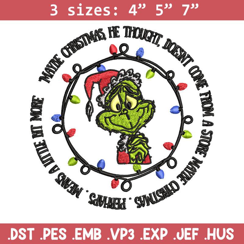 Grinch santa logo Embroidery design, Grinch merry christmas Embroidery, Grinch design, Embroidery File, Instant download.jpg