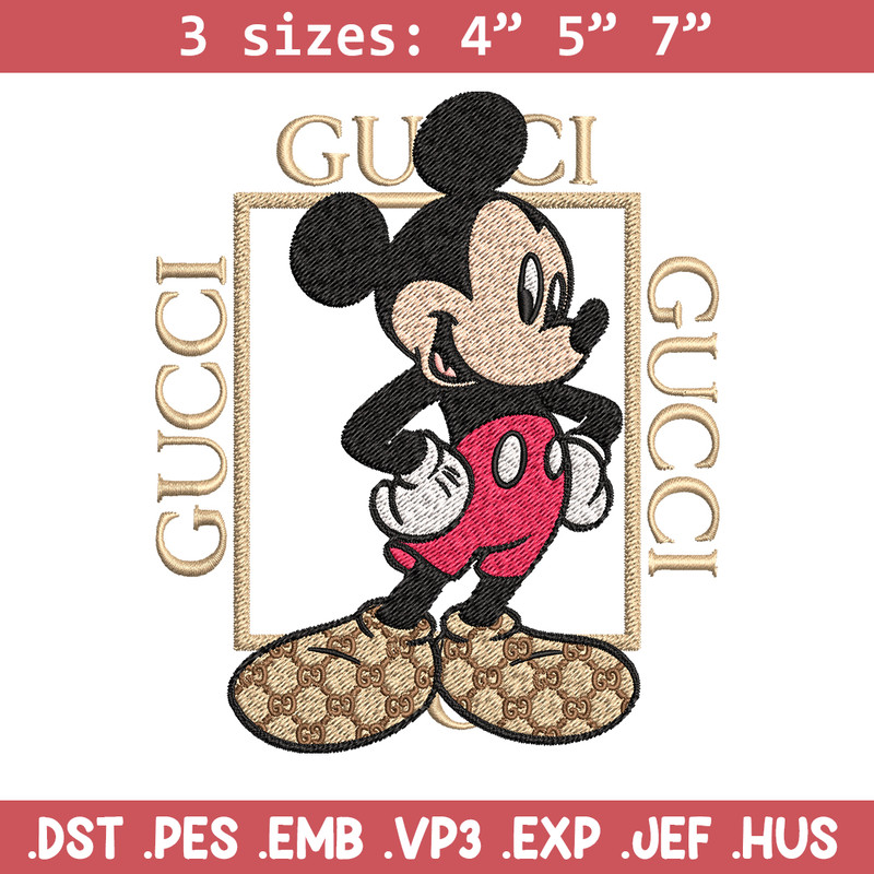 Gucci Mickey Mouse Embroidery design, Gucci Embroidery, Disney design, Embroidery File, cartoon shirt, Instant download..jpg