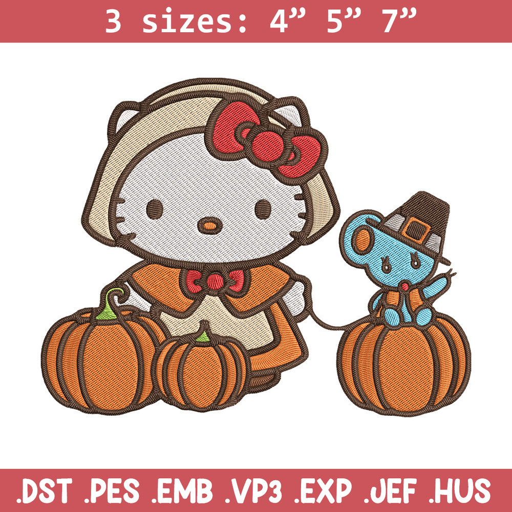 Hello kitty pumpkin Embroidery Design, Hello kitty Embroidery, Embroidery File, Anime Embroidery, Digital download.jpg