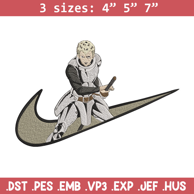 Iaian x nike Embroidery Design, One punch man Embroidery, Embroidery File, Nike Embroidery, Anime shirt,Digital download.jpg