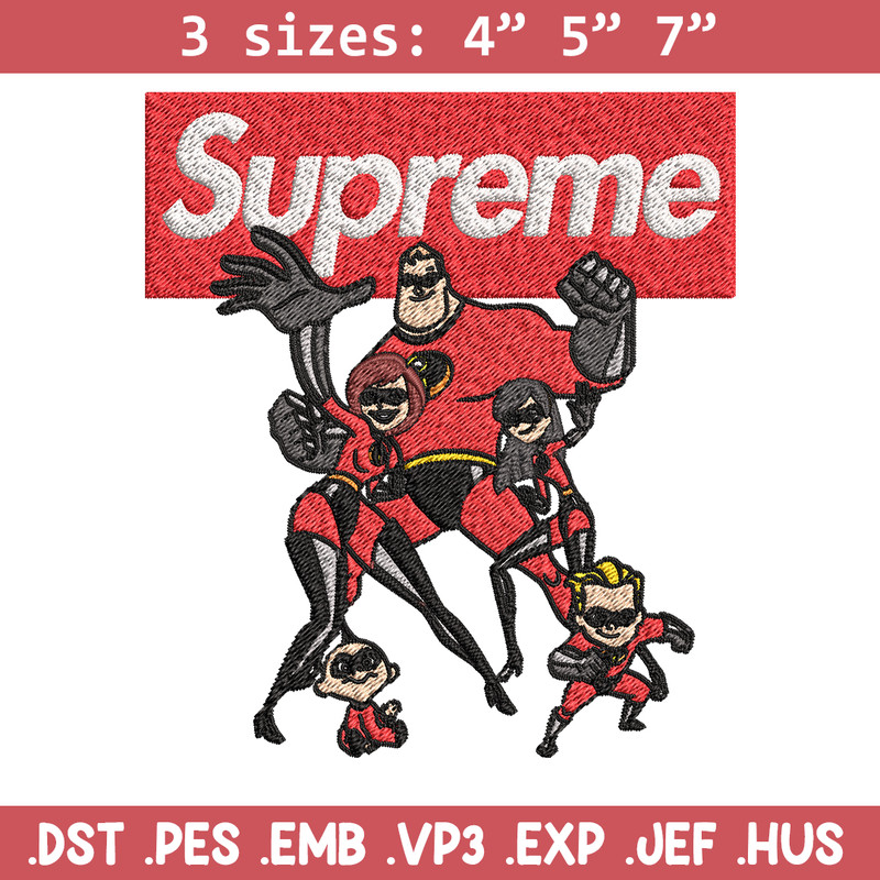 Incredibles supreme logo Embroidery design, supreme cartoon Embroidery, logo design, Embroidery File, Instant download..jpg