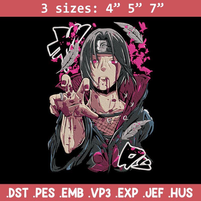 Itachi poster Embroidery Design,Naruto Embroidery, Embroidery File, Anime Embroidery,Anime shirt, Digital download..jpg