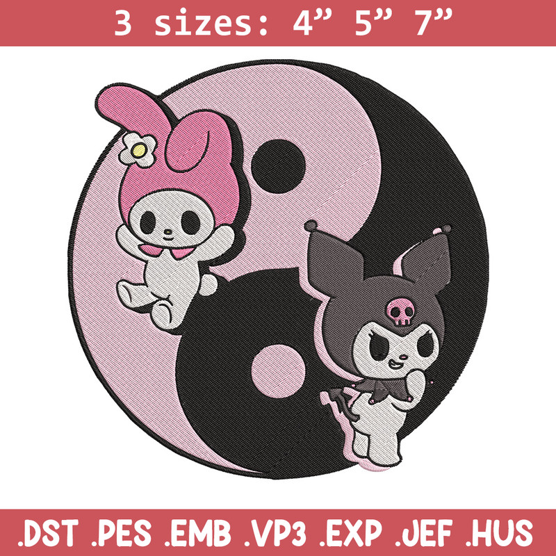 Kawaii Kuromi Embroidery Design, Hello kitty Embroidery, Embroidery File,Anime Embroidery, Anime shirt, Digital download.jpg