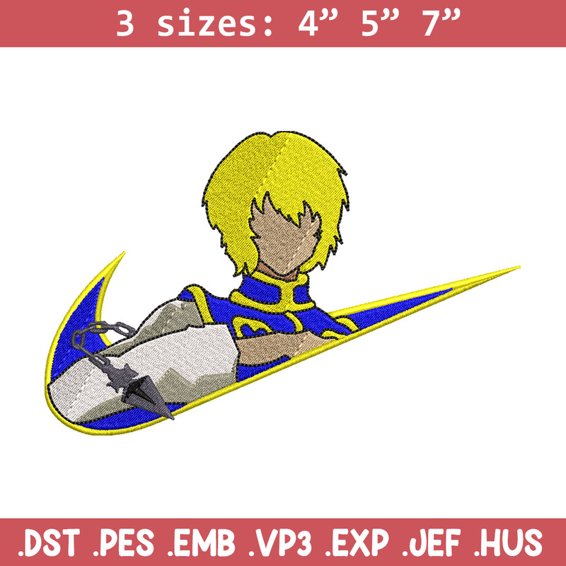 Kurapika Nike embroidery design, Hunter x hunter embroidery, Nike design, anime design, anime shirt, Digital download.jpg