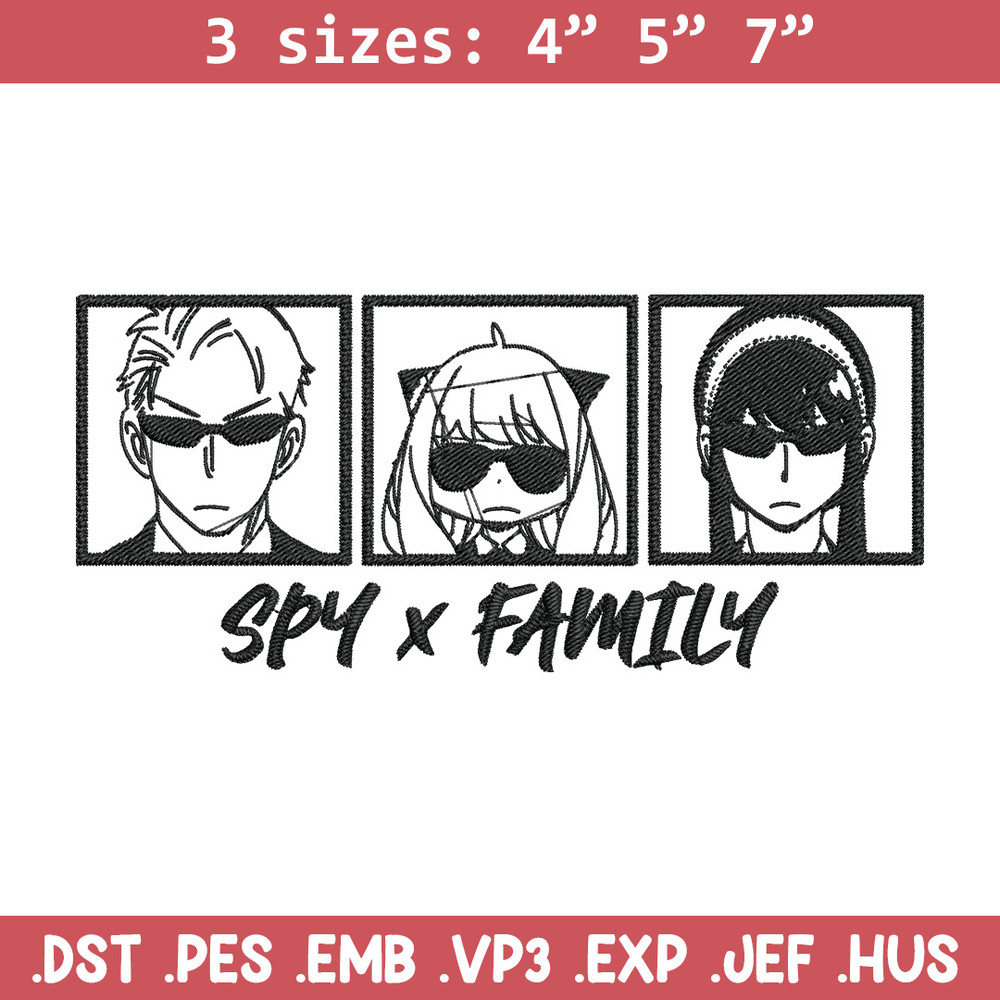 Logo Spy x family Embroidery Design, Spy x family Embroidery, Embroidery File, Anime Embroidery, Digital download..jpg