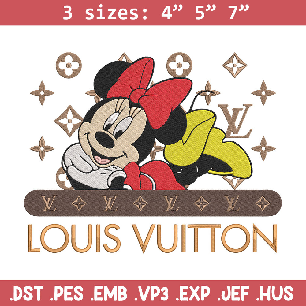 LV x minnie Embroidery Design, Mickey Embroidery, Embroidery File, LV Embroidery, Anime shirt, Digital download.jpg